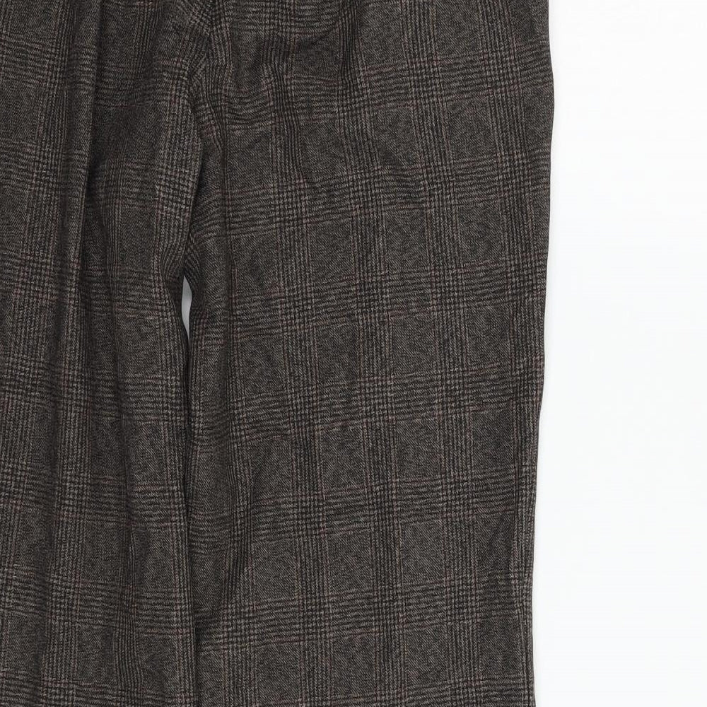 Womens UK Size 12 Marks and Spencer Regular Fit Brown Trousers