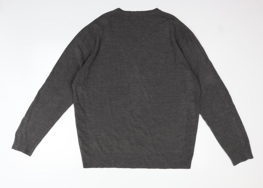 Twisted Soul Mens Grey Pullover Jumper Size XL