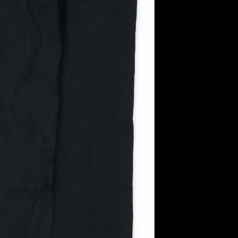 Womens UK Size 10 Marks and Spencer Regular Fit Black Trousers