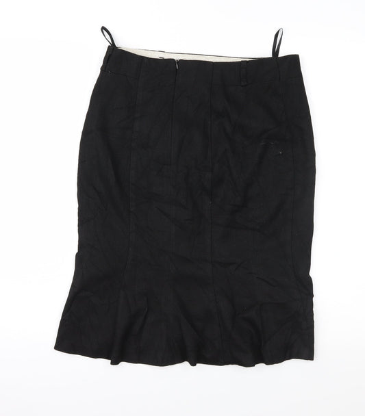 NEXT Womens Black Herringbone  Straight & Pencil Skirt Size 10