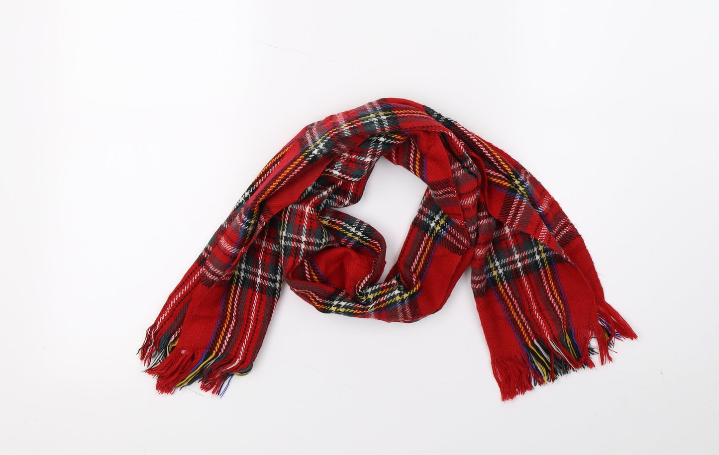 Preworn Unisex Red Check Scarf