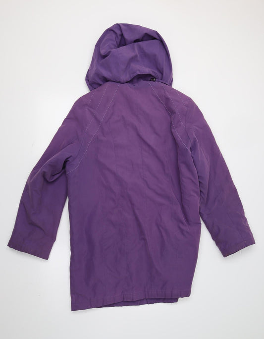 Klass Womens Purple Overcoat Coat Size M