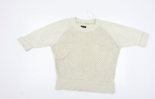 Additional front view of Soon women’s beige jumper, size UK 16