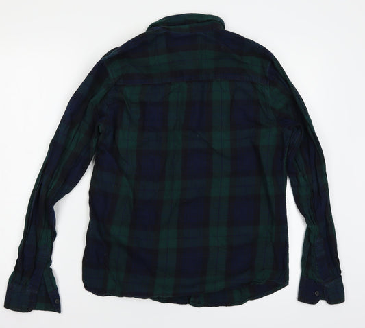 Mens UK Size M Peacocs Multicoloured Button-Up Long Sleeve Casual Shirt