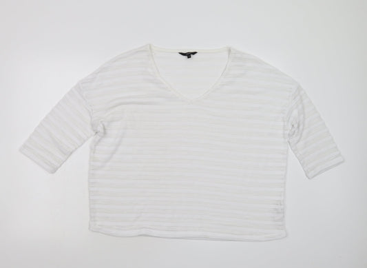 NEXT Womens White Knit Pullover Jumper Size 12