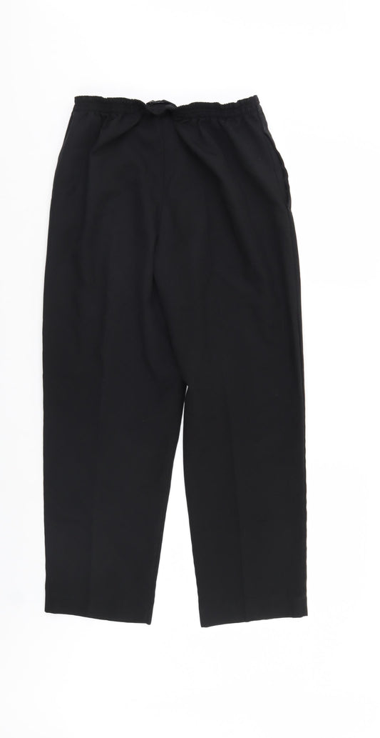 Womens UK Size 12 BM Regular Fit Black Trousers