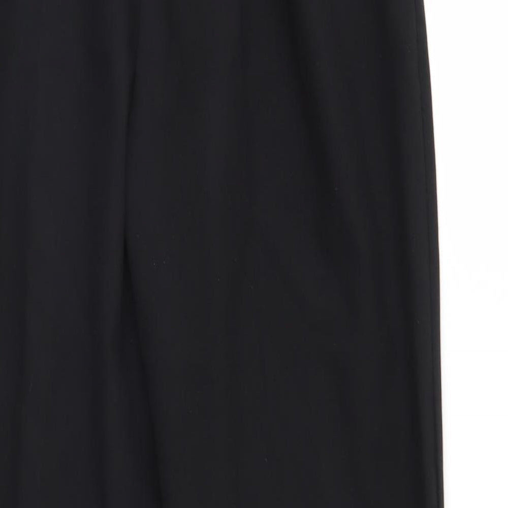 Womens UK Size 12 BM Regular Fit Black Trousers