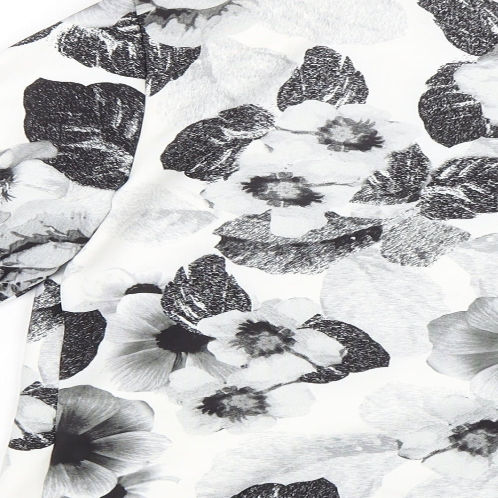 Papaya Womens White Floral Jacket Size 12