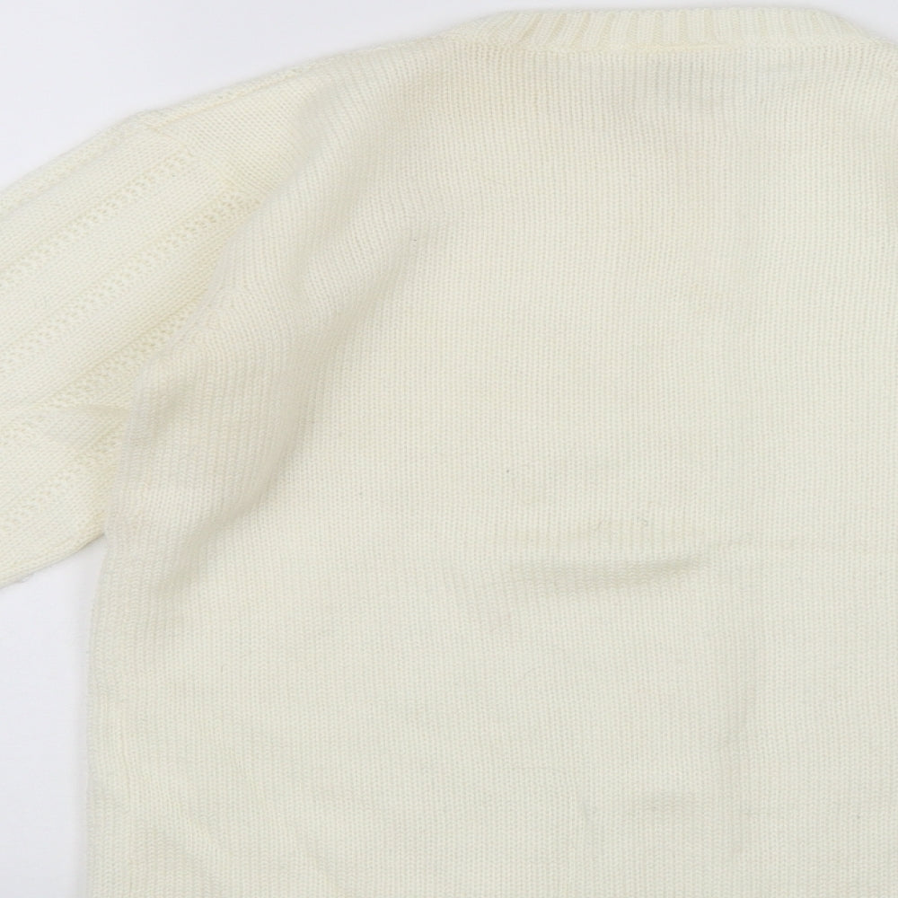 Girl! Girls White Pullover Jumper Size 11 Years