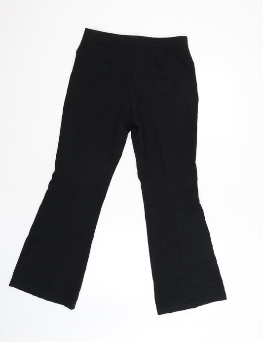 M&S Womens Black Trousers Size 8 L26 in