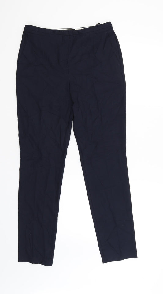 Womens UK Size 8 Autograph Regular Fit Blue Trousers
