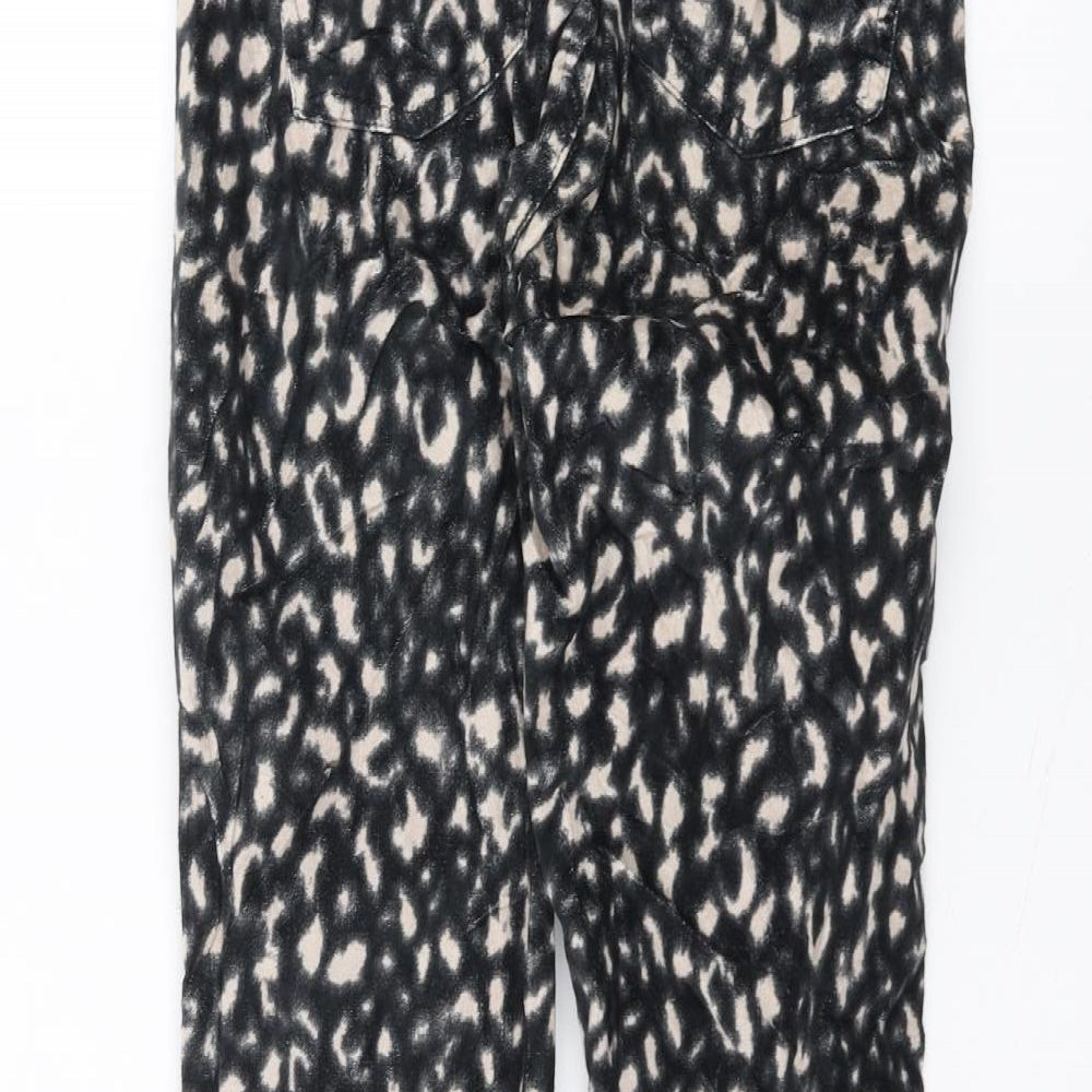Ossira Womens Black Animal Print Skinny Jeans Size 26 in L25 in