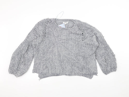 Wild flower Womens Grey Pullover Jumper Size M