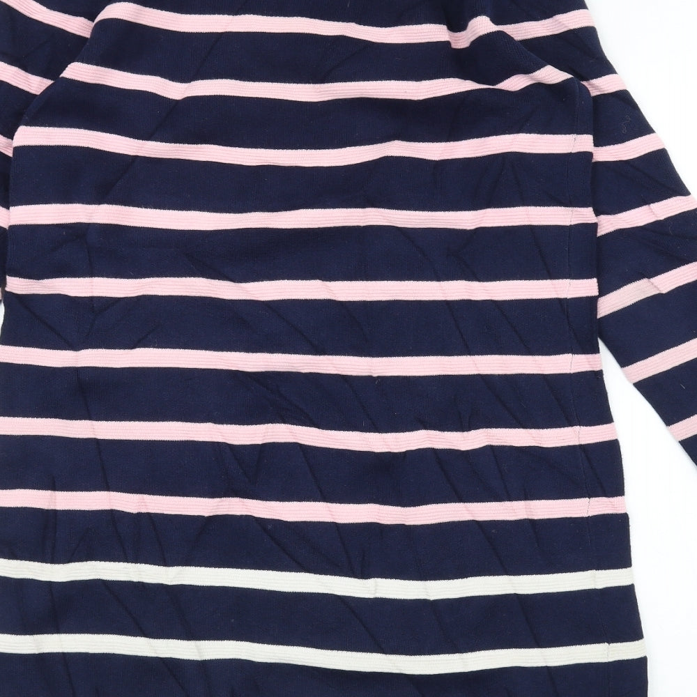 ulifestyle Womens Blue Striped Jumper Dress Size S