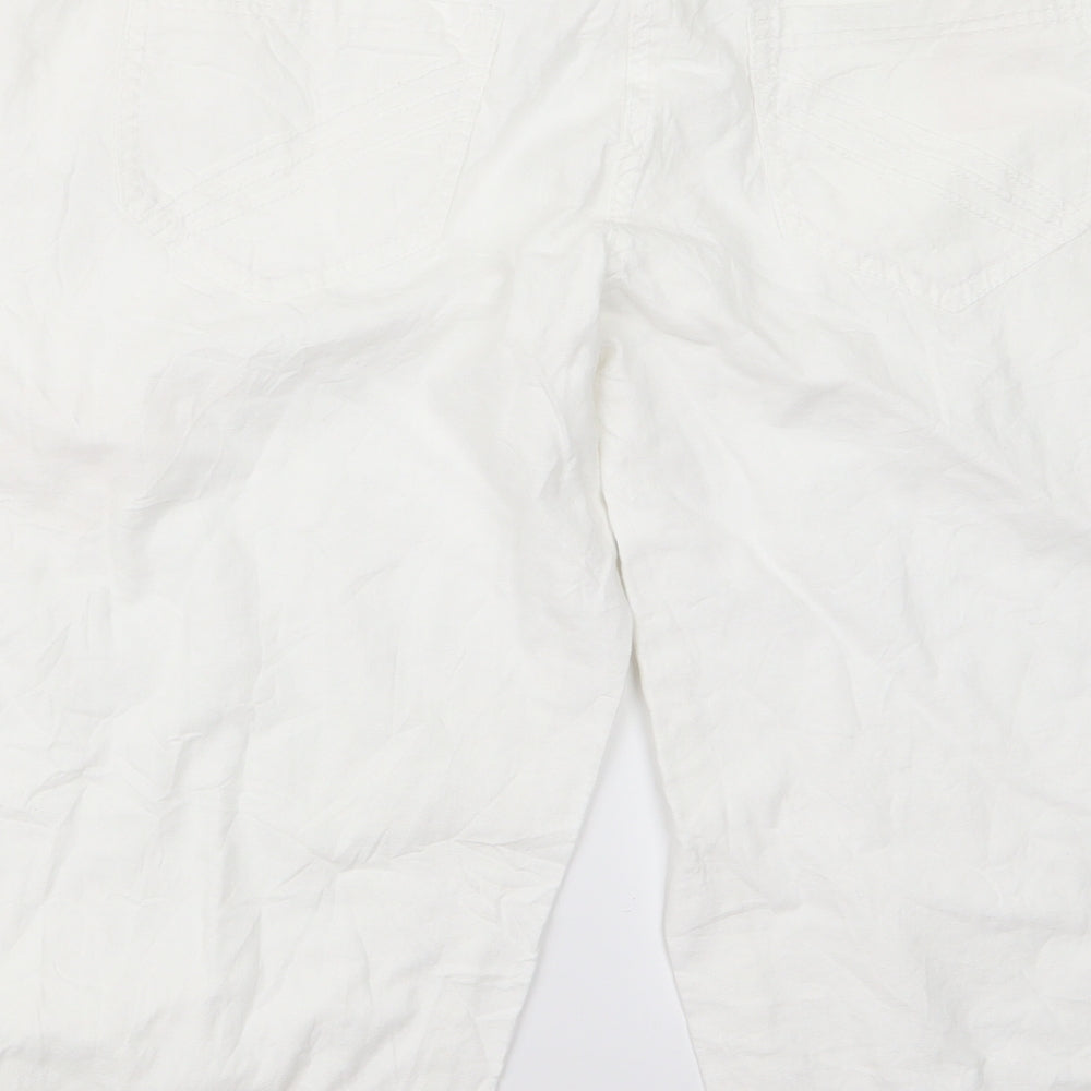 George Womens White Trousers Size 36 L21 in