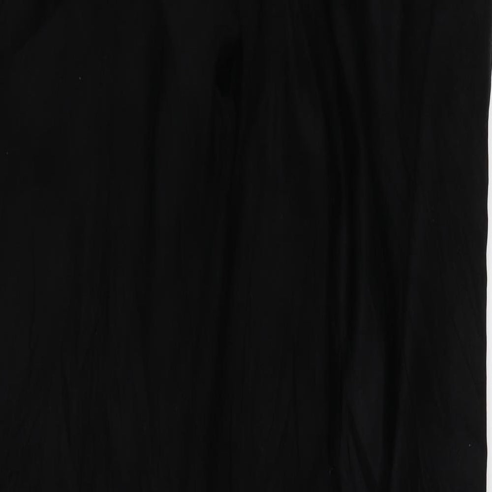 Womens UK Size 16 Preworn Regular Fit Black Trousers