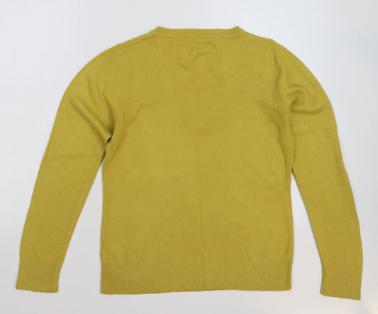 Atmosphere Womens Yellow Knit Pullover Jumper Size 14