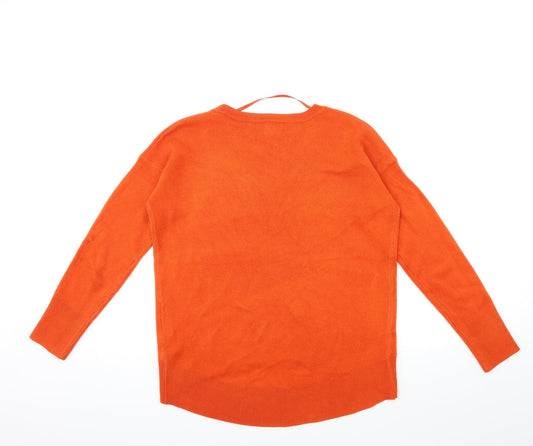 Primark Womens Orange Knit Pullover Jumper Size 4