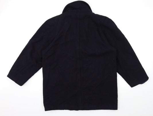 CLASSIC WOMAN Womens Blue Overcoat Coat Size 16