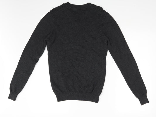 Cedar Wood State Mens Black Pullover Jumper Size S