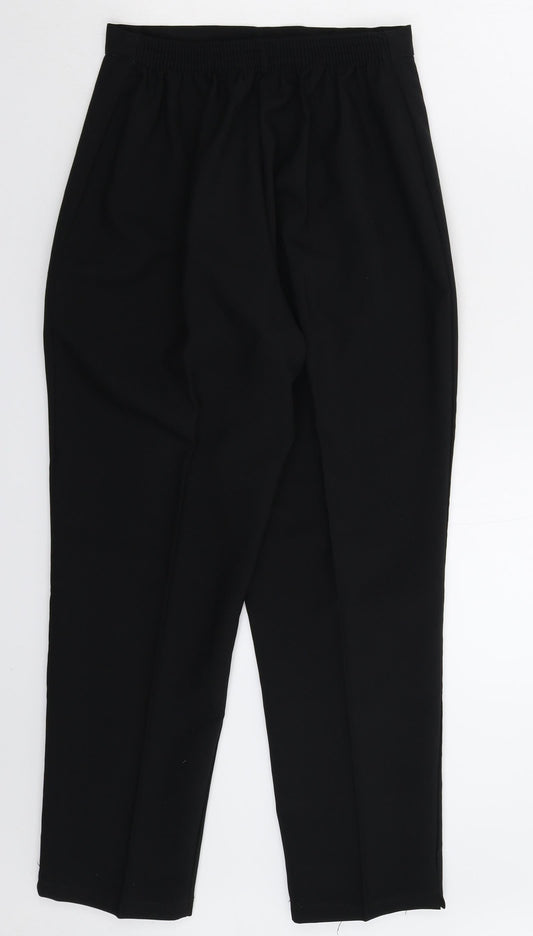 Womens UK Size 12 Preworn Slim Fit Black Trousers