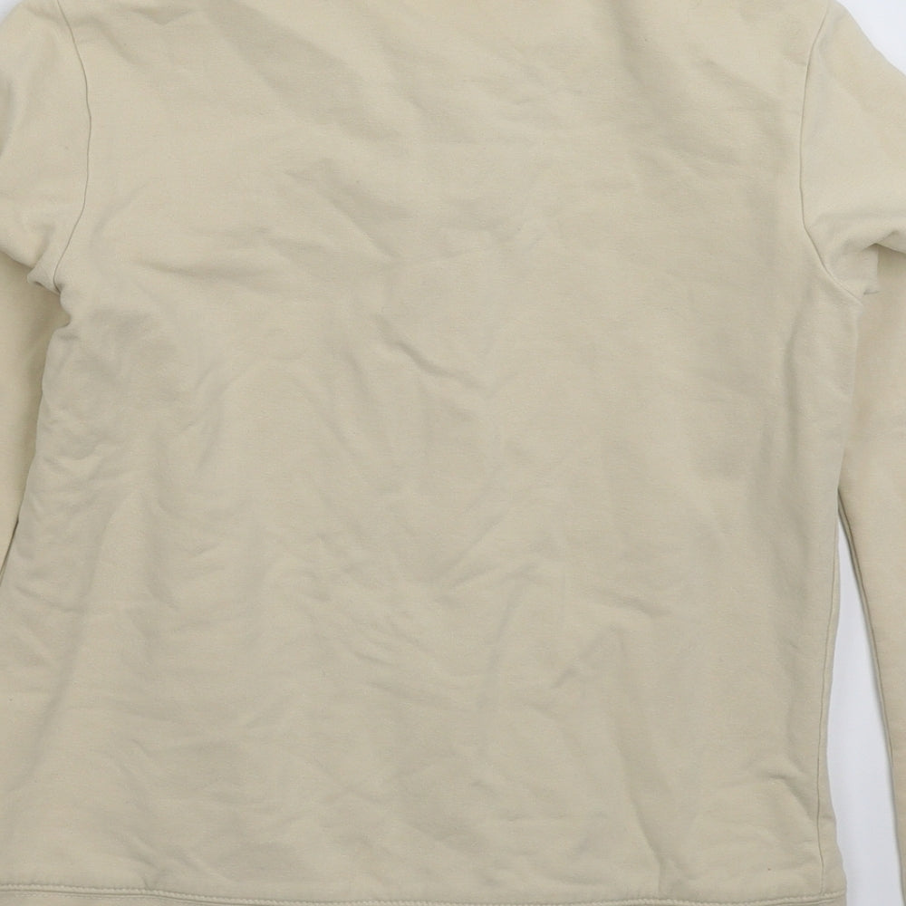 Brand and care label for Logg women’s beige jacket, size M