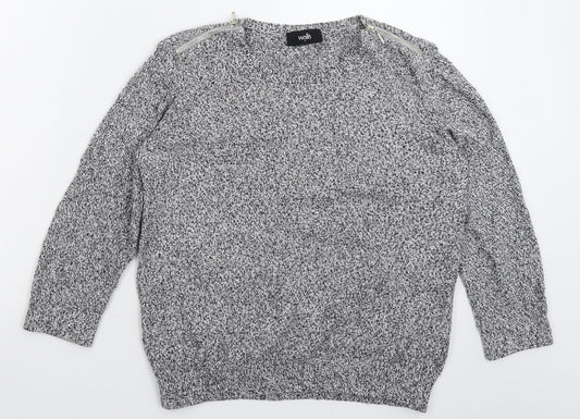 Womens UK Size S Wallis Grey Pullover Jumper