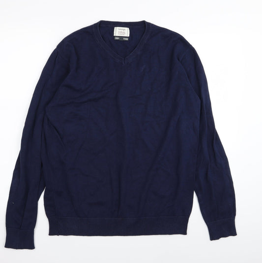 Mens UK Size M Asda George Blue Pullover Jumper