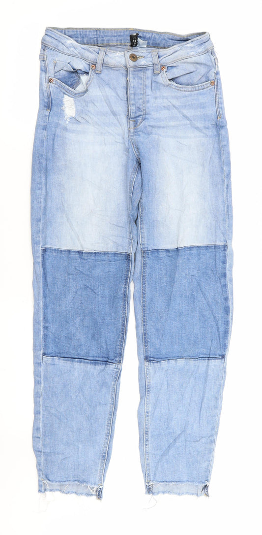 Womens UK Size 10 Divided by H&M Regular Fit Skinny Blue Jeans