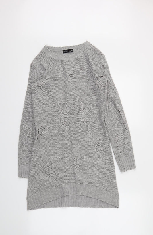 Womens UK Size 10 Select Grey Pullover Jumper