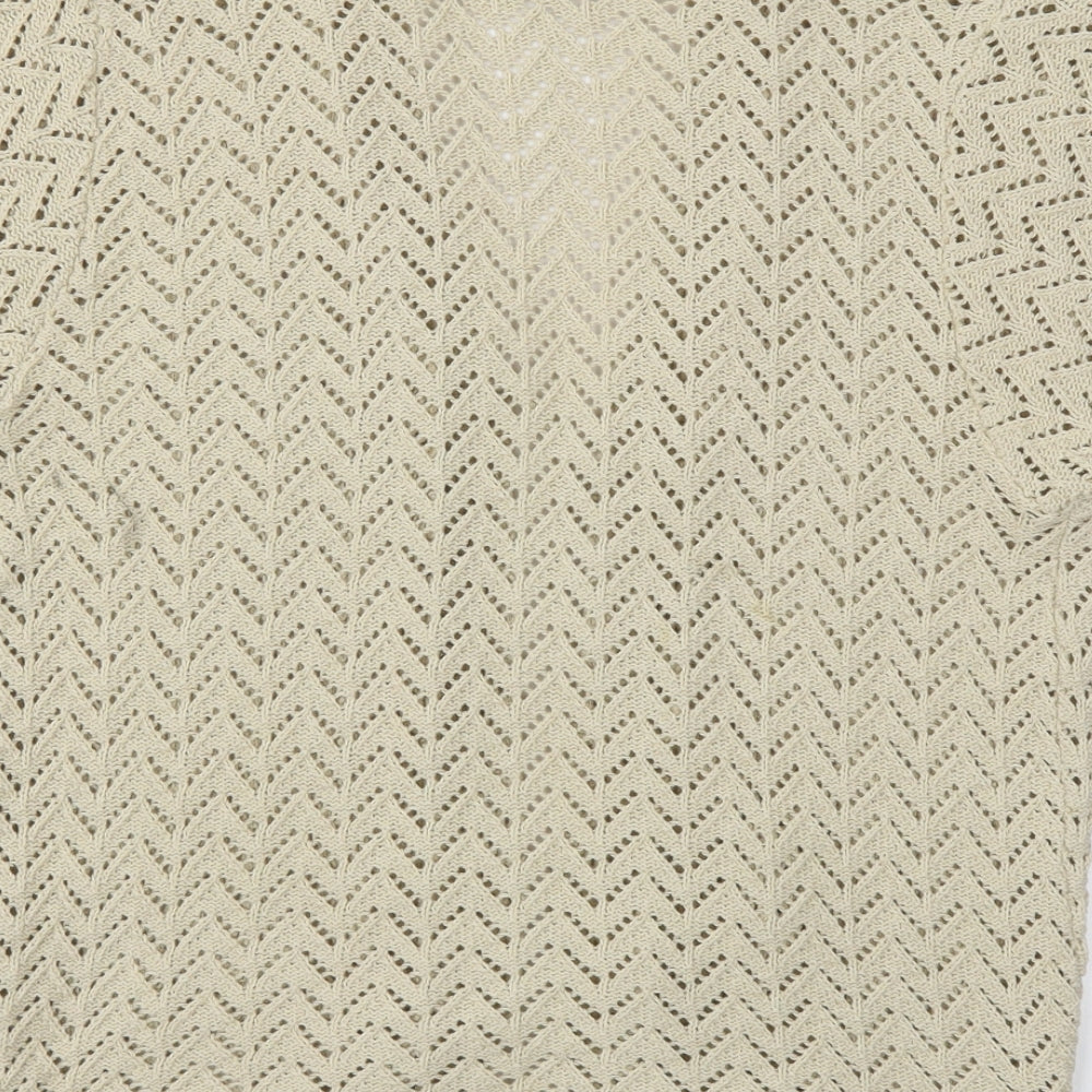 Womens UK Size L Remel London Beige Cardigan Jumper