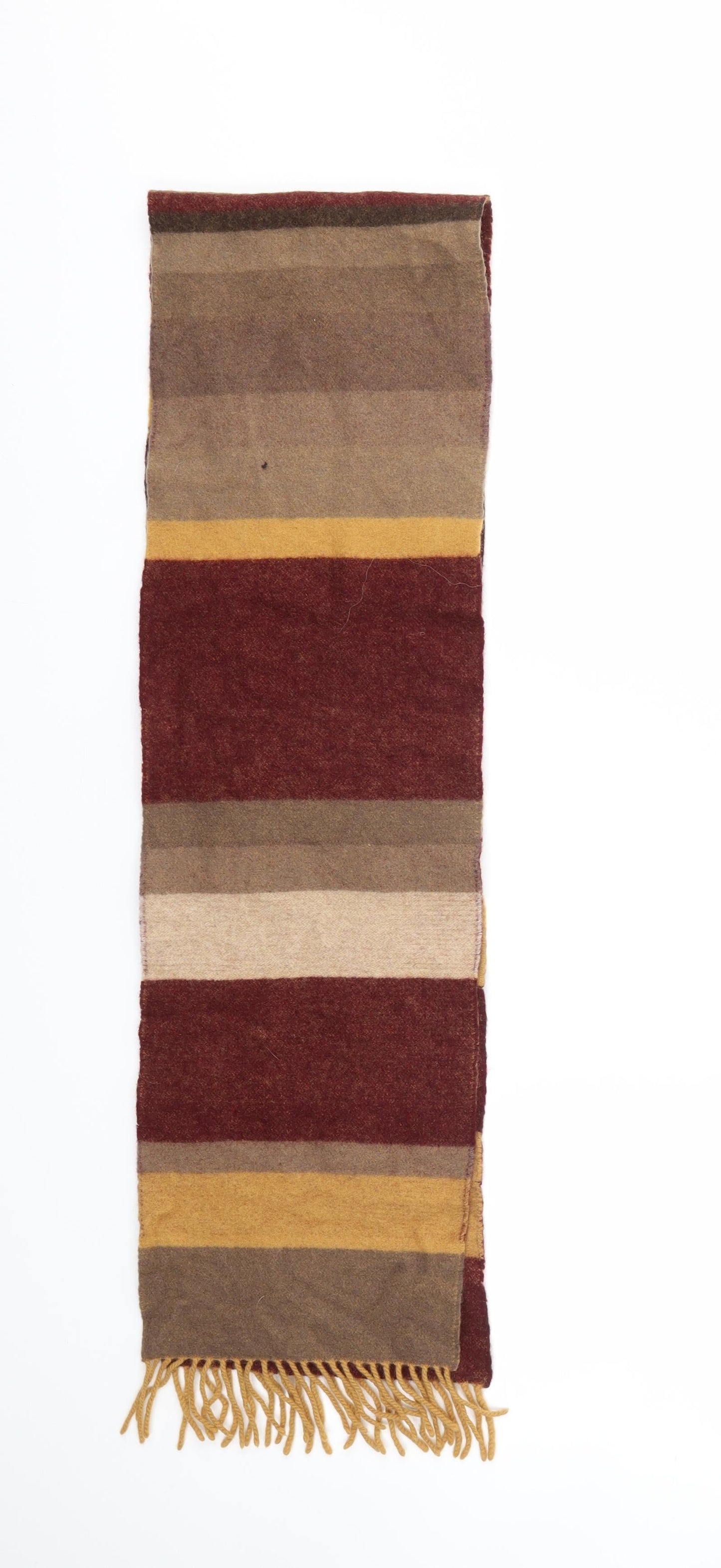 Preworn Unisex Brown Striped Scarf