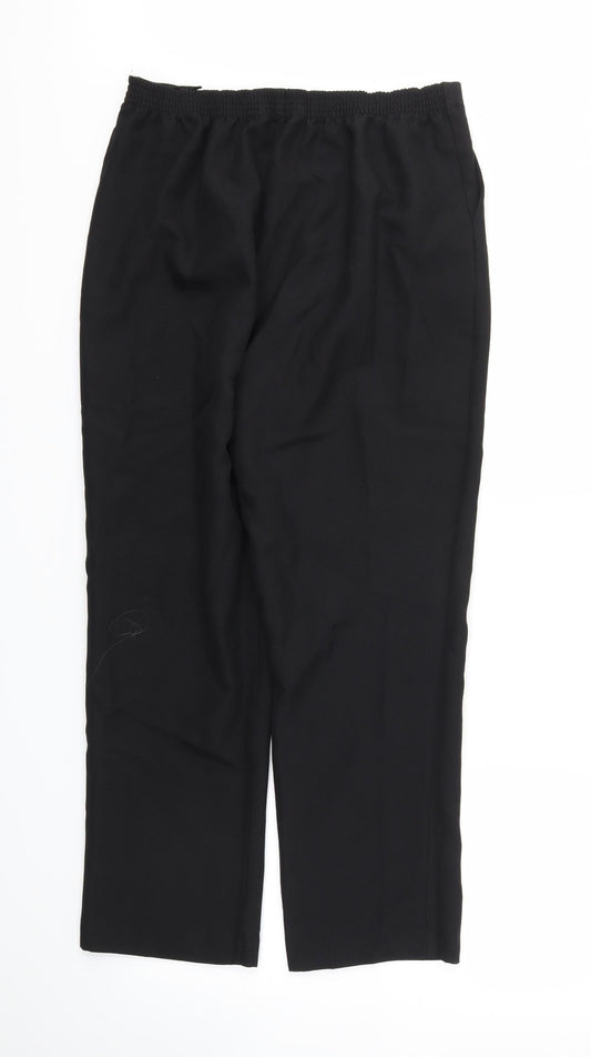 Bonmarché Womens Black Trousers Size 12 L26 in - Stretch waistband