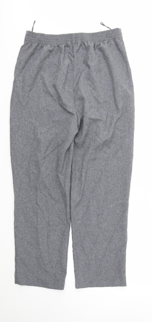 Bonmarché Womens Grey Trousers Size 12 L26 in - Stretch waistband