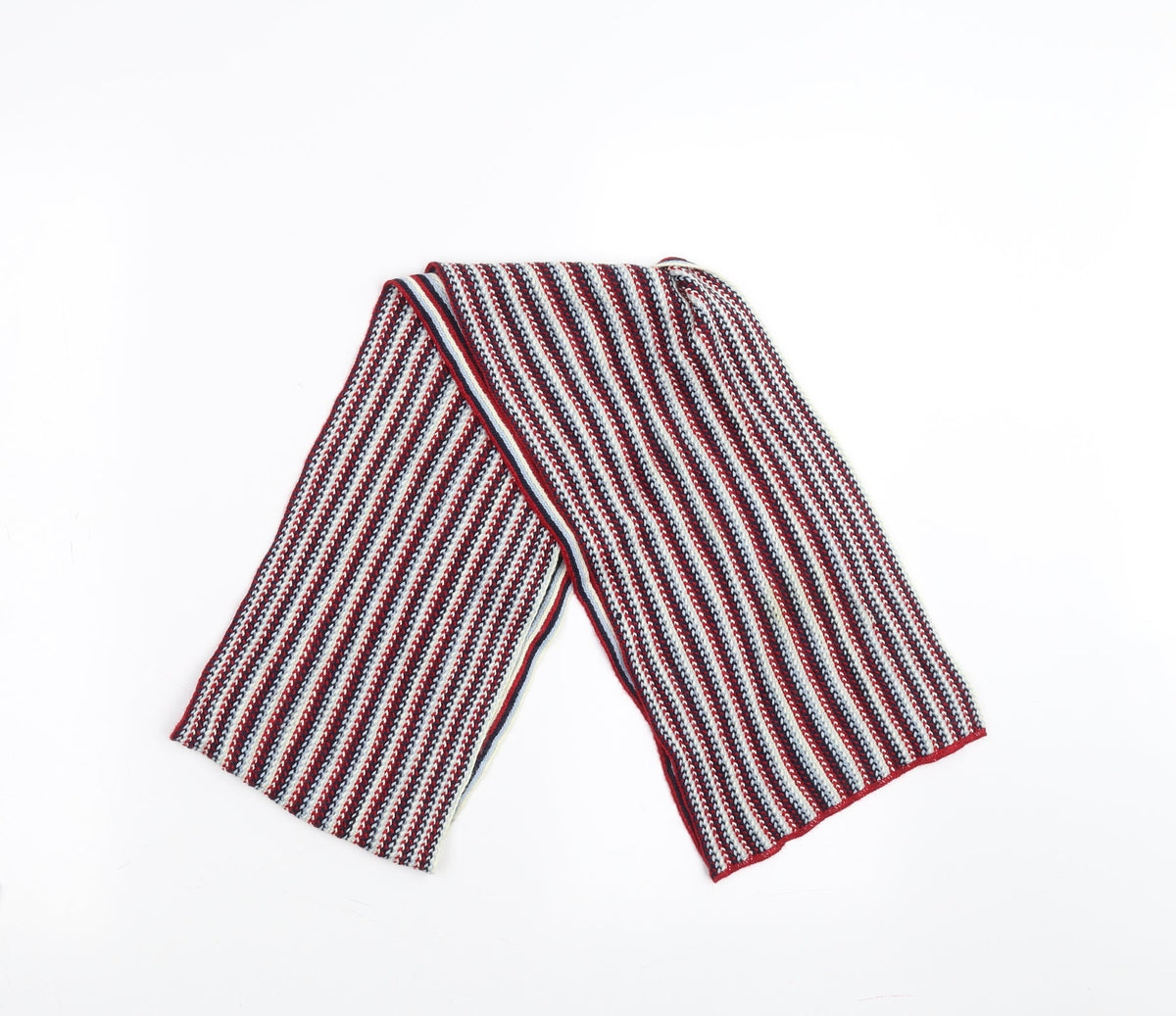 Dents Mens Red Striped Scarf One Size