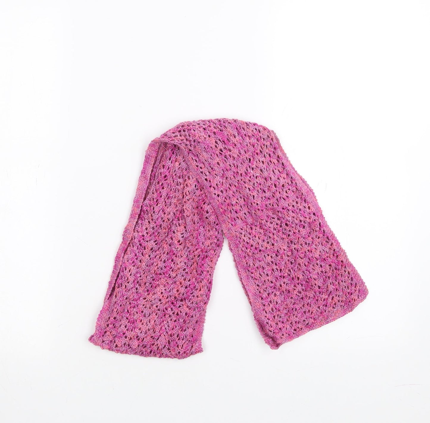 Preworn Womens Pink Scarf - open knit