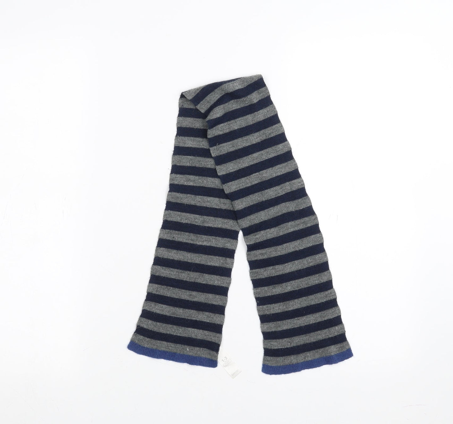 George Boys Blue Striped Scarf One Size - 1-3 years