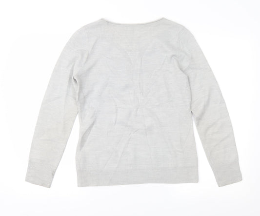 Womens UK Size 12 Per Una Grey Pullover Jumper