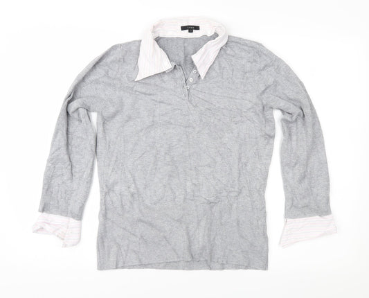 Womens UK Size M Linea Grey Pullover Jumper