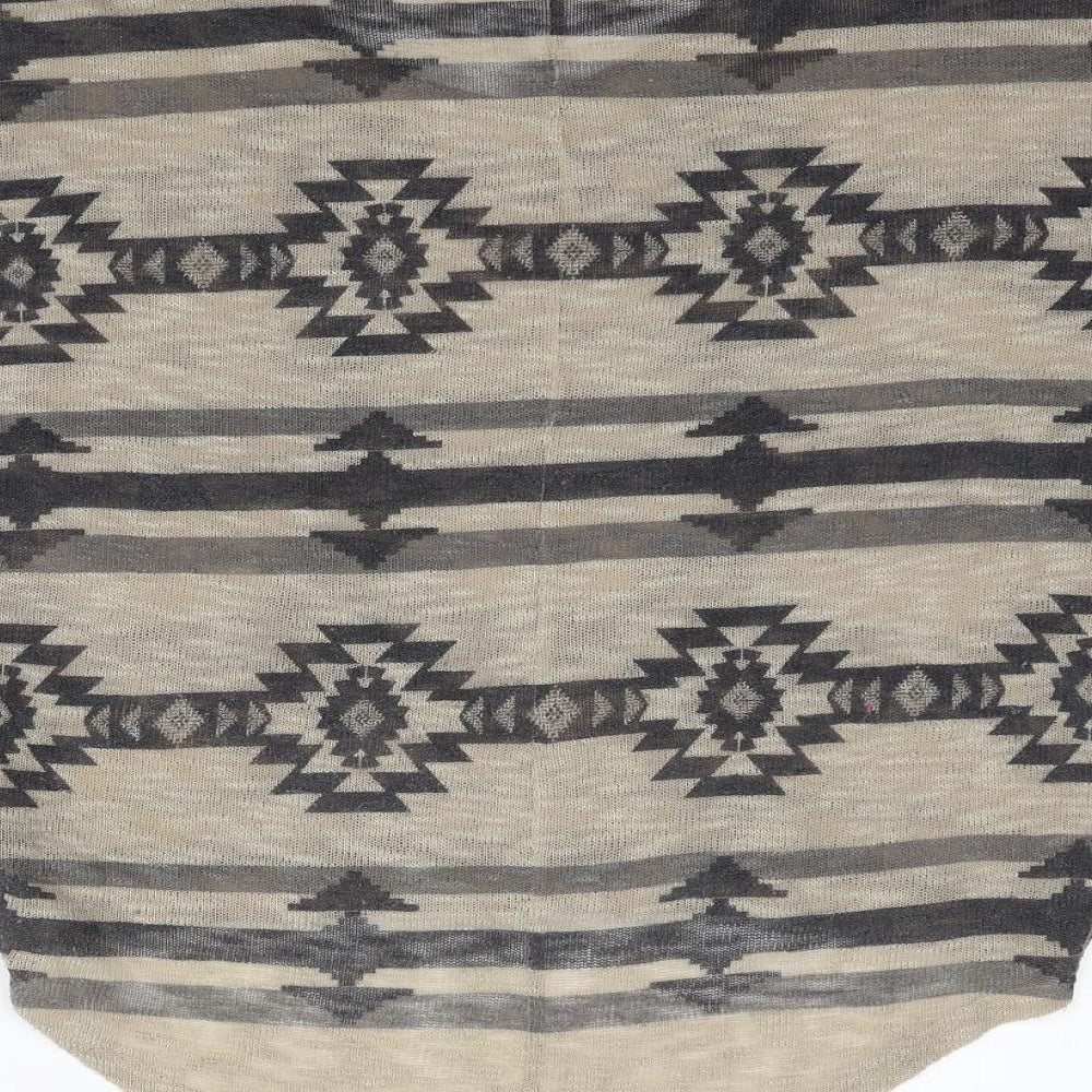 FOREVER 21 Womens Beige Geometric Pullover Jumper Size S