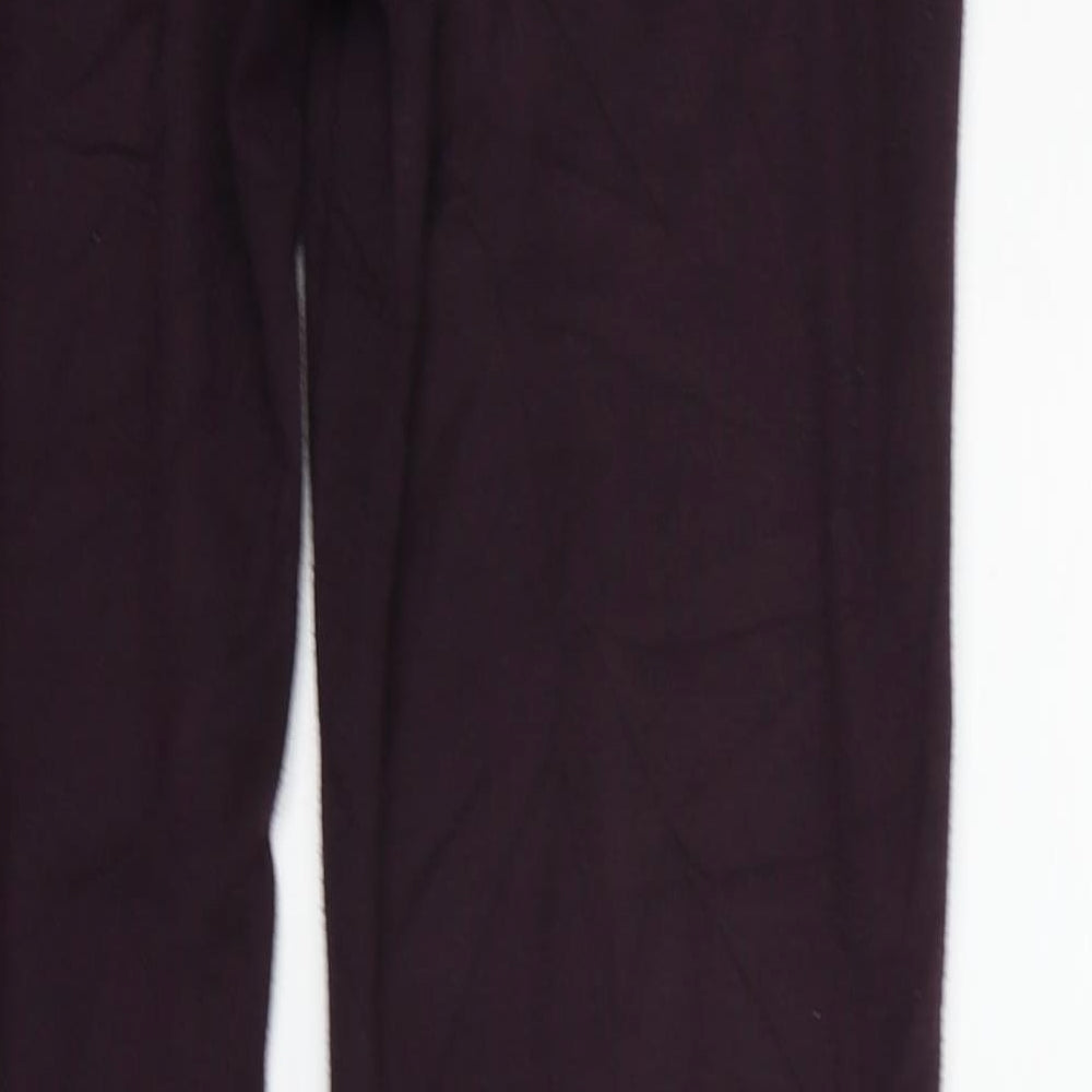 Womens UK Size 10 Marks and Spencer Regular Fit Purple Trousers