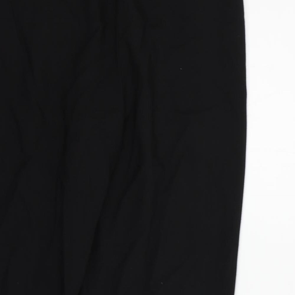 Womens UK Size 10 Oasis Regular Fit Black Trousers
