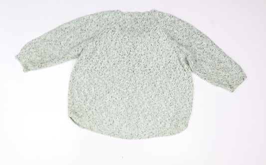 Womens UK Size 14 Marks and Spencer Green Pullover Jumper