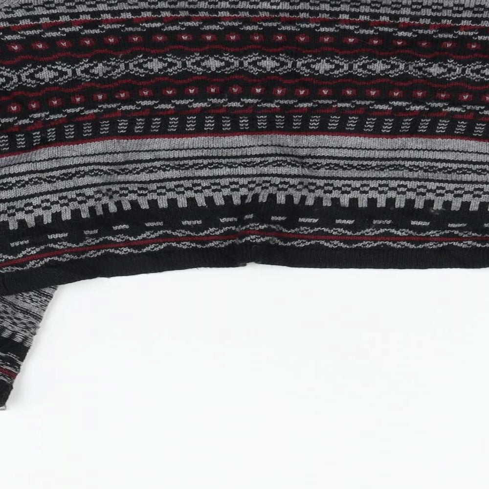 FOREVR 21 Womens Black Geometric Cardigan Jumper Size S