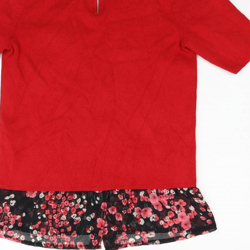 George Womens Red Pullover Jumper Size 12