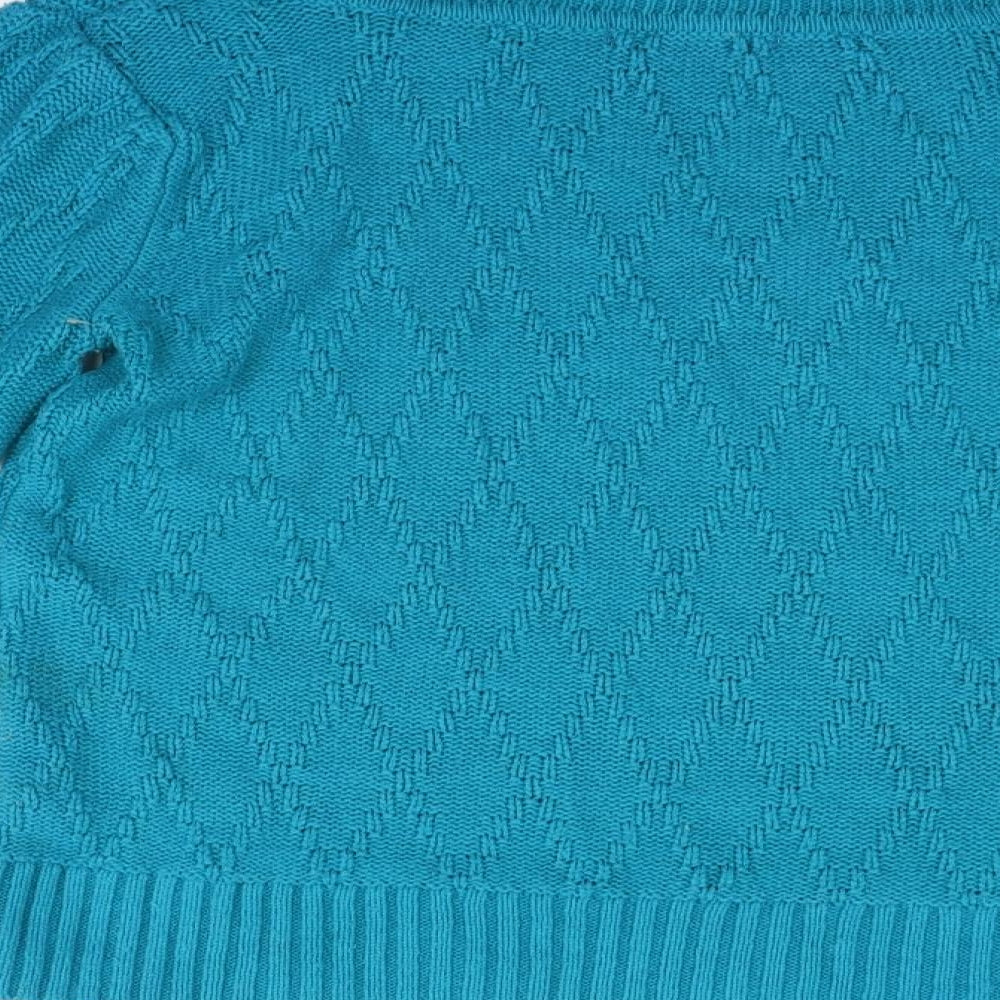 Womens UK Size S Preworn Blue Pullover Jumper