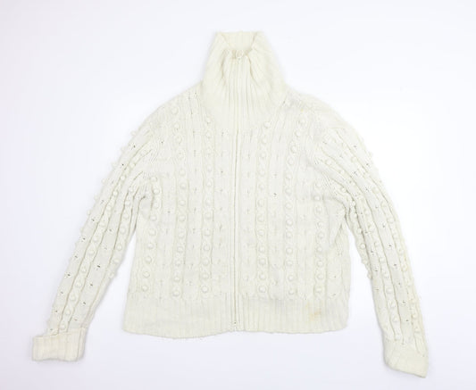 George Womens White Jacket Coat Size 20 - washable marks