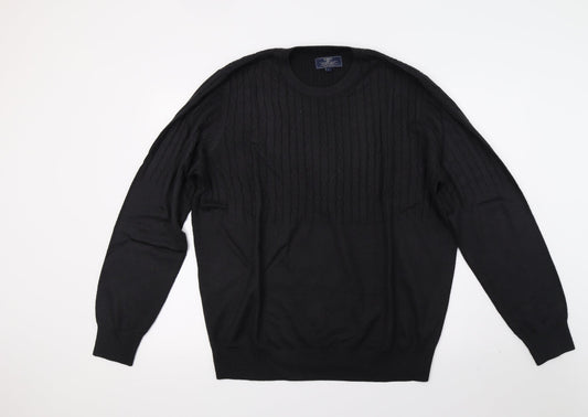 Mens UK Size L Atlantic Bay Grey Pullover Jumper