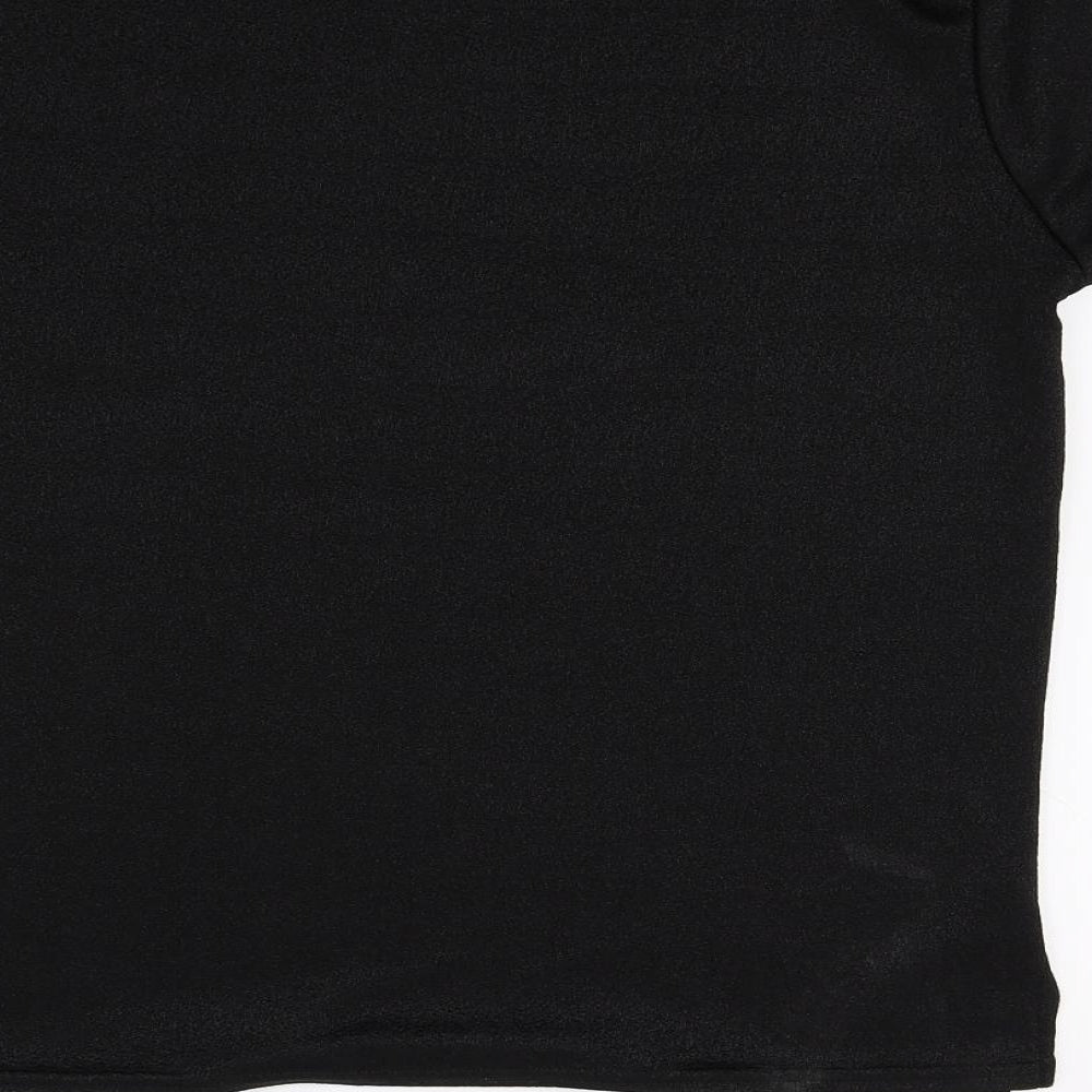 Abstacrt Womens Black Basic T-Shirt Size S