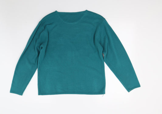 Womens UK Size M Lauren taylor Green Pullover Jumper